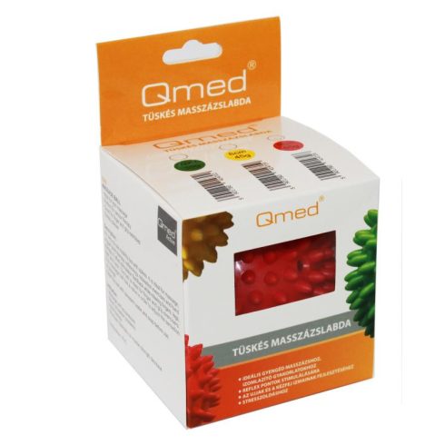 QMED Tüskés masszázslabda 9cm piros